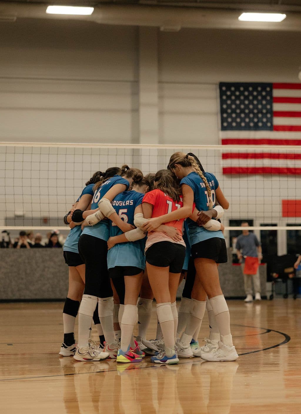 Team huddle. Photo by Rynn Ahava.